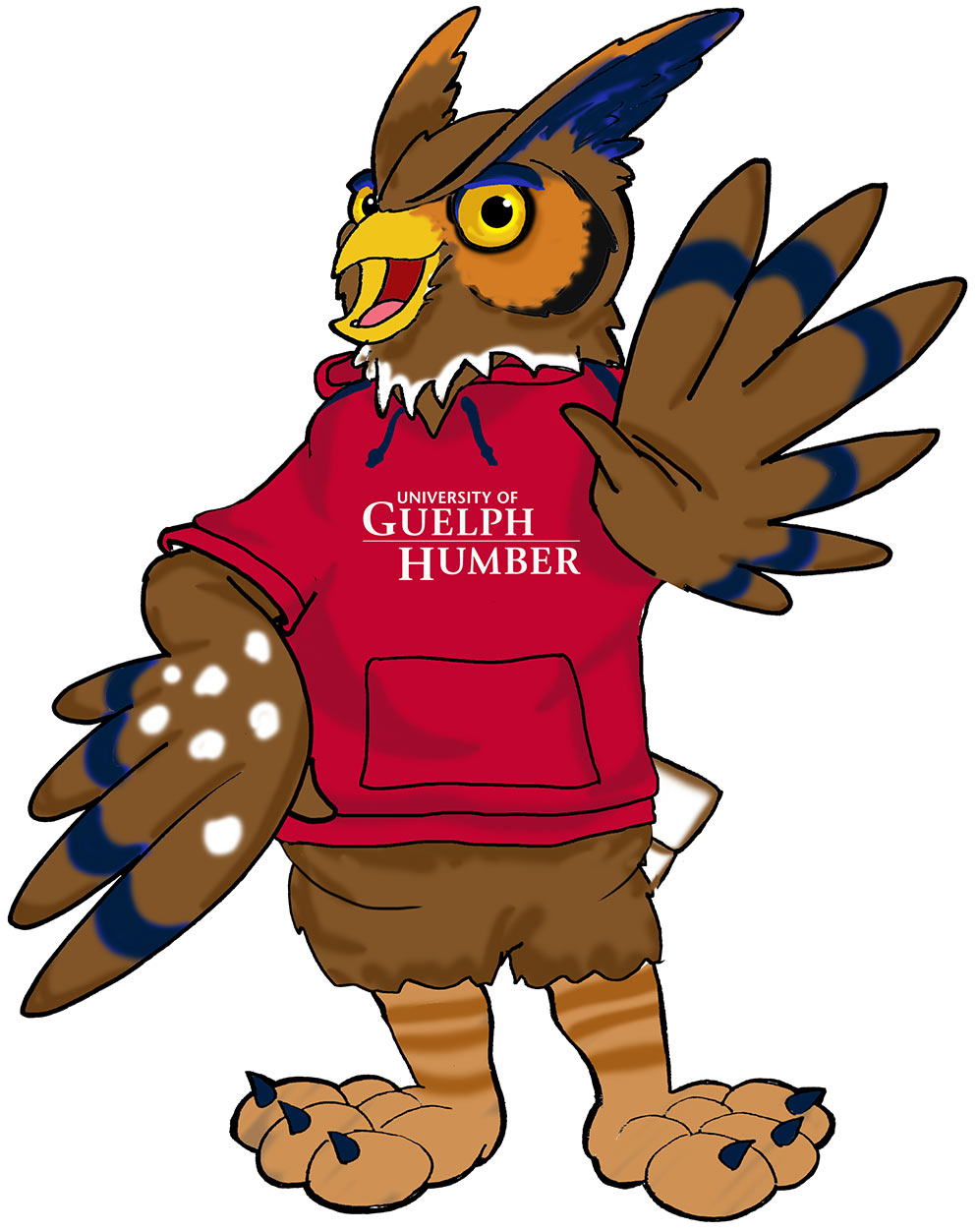 Illustration of UofGH owl mascot