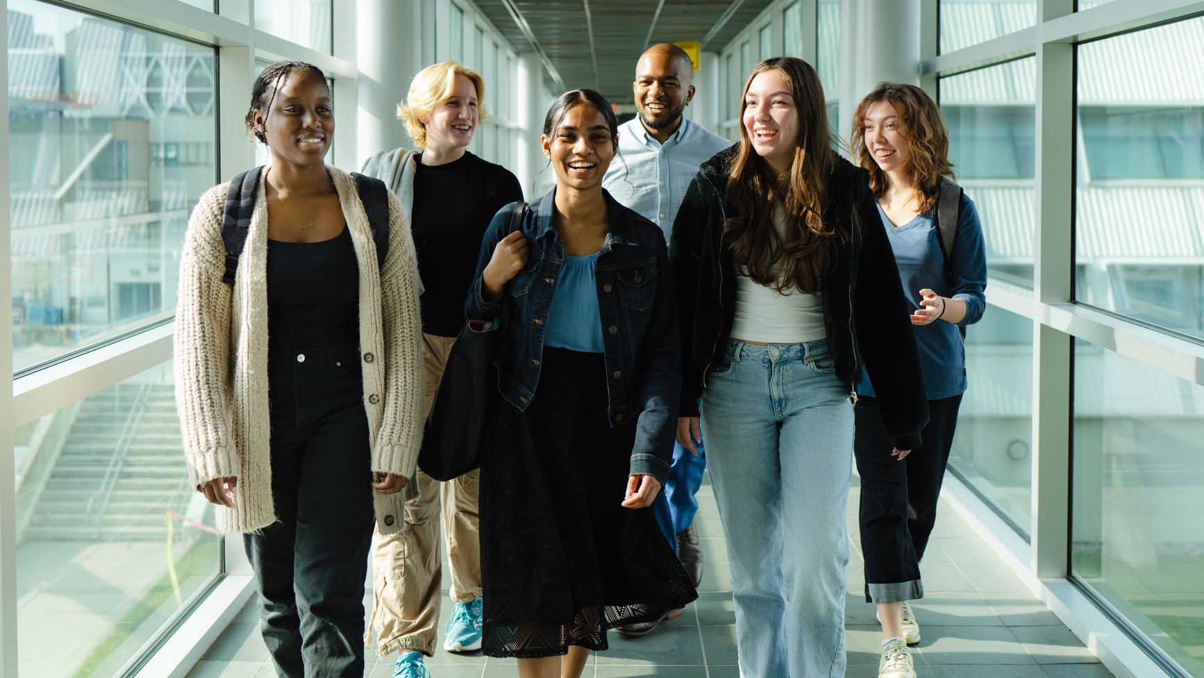 Group of students walking