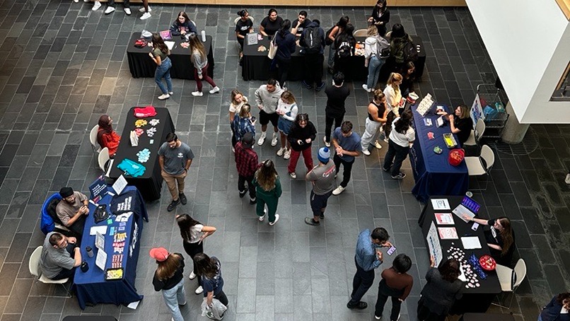 Student societies tabling in UofGH atrium